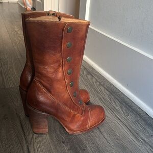 Vintage leather tall boots